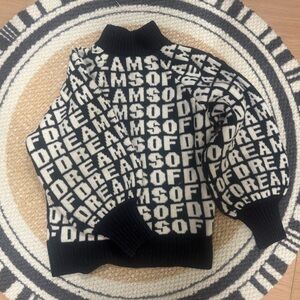 Black and White Graphic Sweater